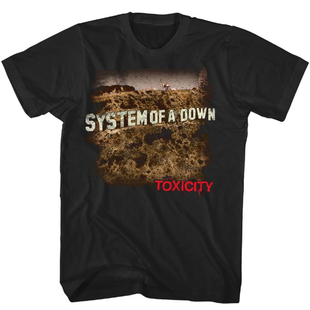 System of a Down Toxicity Mens T Shirt Music Classic Concert Rock Band Tee Black Unisex T-Shirt L