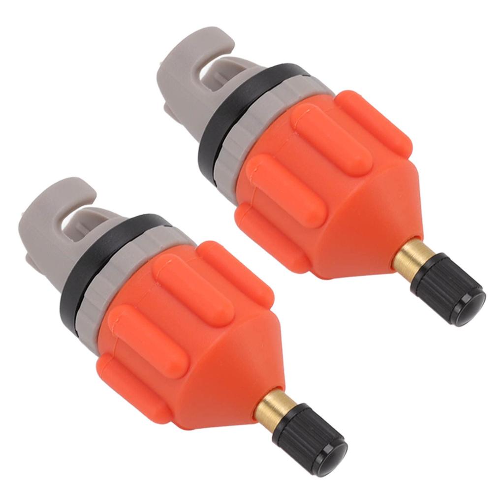J-ouuo 2-teiliger Luftpumpen-Aufblasadapter Paddelbrett-Düsennadapter Luftventilverbindung für Kajak Schlauchboot Autopumpe (Orange)