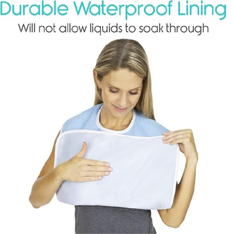 Waterproofed Feeding Apron Elderly Food Bag Durability Eating Adult Feeding Apron for Home And Hospital Use