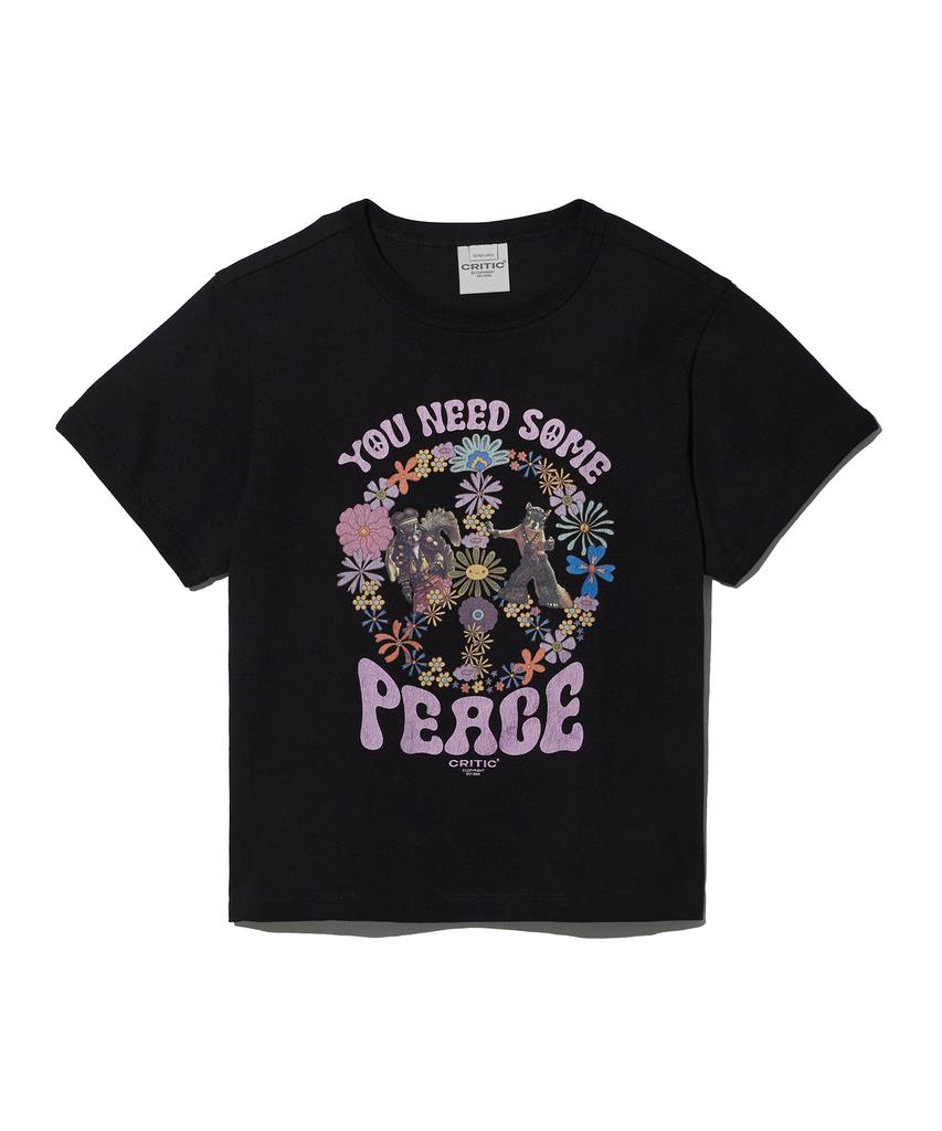 CRITIC You Need Some Peace T-Shirts(For Woman) Black