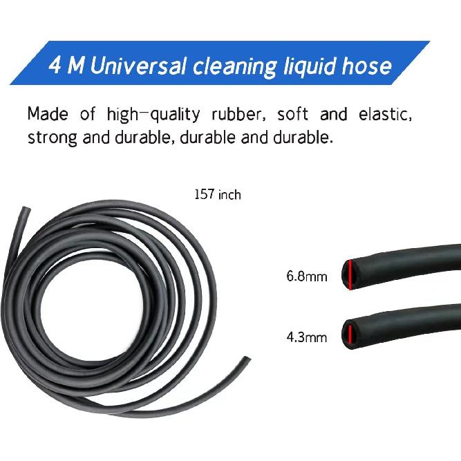Windshield Washer Hose Kit,4 Liquid Hose with Rice Washer,Belt 12 Hose Connector,Suitable for most car windshield washer hoses