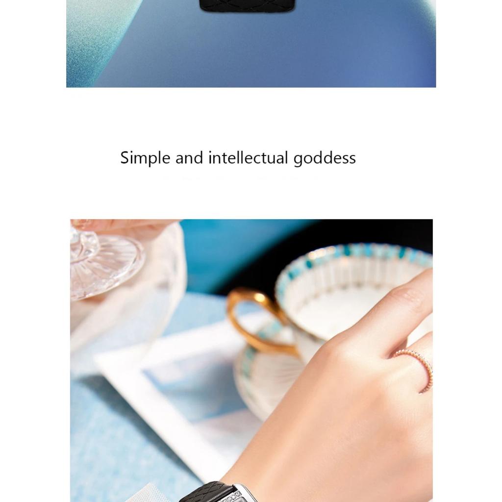 Women Watch Business Diamond Waterproof studded Large Dial Square Steel Strip Calendar Ladies Fashion Quartz Wristwatches