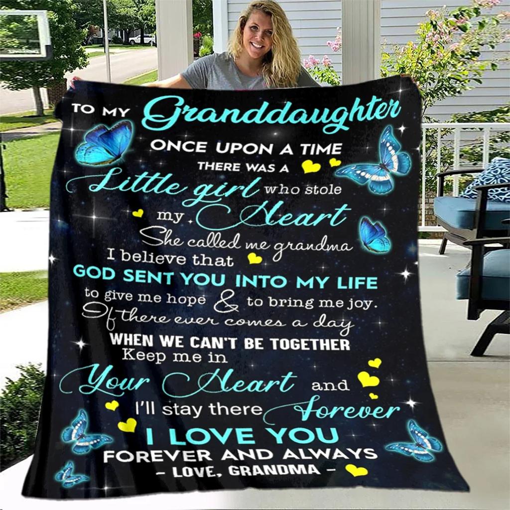 Prezent Błogosławieństwa dla Moich Rodziców, Dziadków, Synów i Córek, Flanelowy Ciepły Koc, Modny Przenośny Koc, Prezent Świąteczny