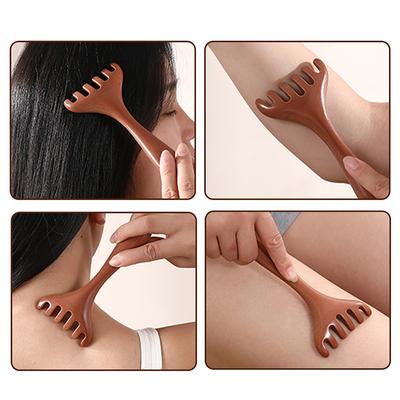 Geniş Dişli Uzun Saplı Tarak Meridyen Aleti Sırt Kaşıyıcı Spa El Tipi Meridyen Masaj Tarağı Saç Bakımı