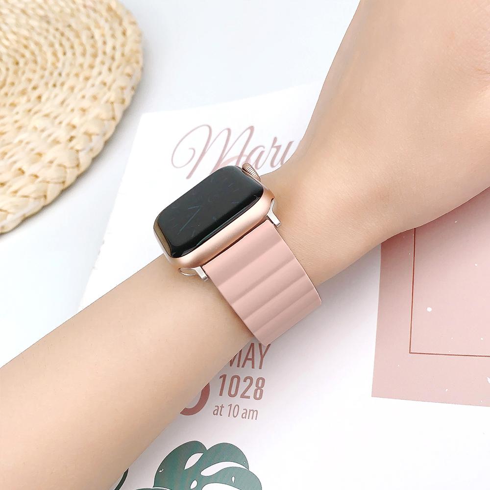 Einfaches MagnetverschlussbandFür Apple Watch Ultra 9 8 7 49mm 45mm 41mm Silikonband Für iWatch 6 5 4 SE 44mm 40mm 42mm