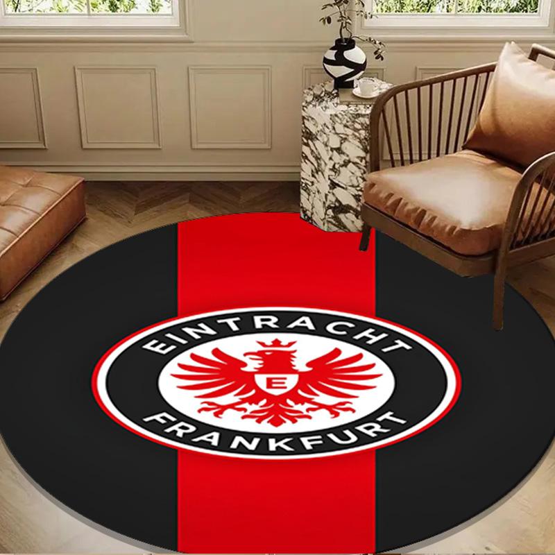 Eintracht Frankfurt Wappen Runde Matte Heimdekoration, Stuhlmatte Für Wohnzimmer, Schlafzimmer, Fußmatte Heimdekoration Geburtstagsgeschenk Weihnachtsgeschenke