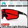 Red Lens 100% Blue Light Blocking Glasses Black Large Frame Anti Eyestrain for Gaming Computer Sleep Eye Protection 5