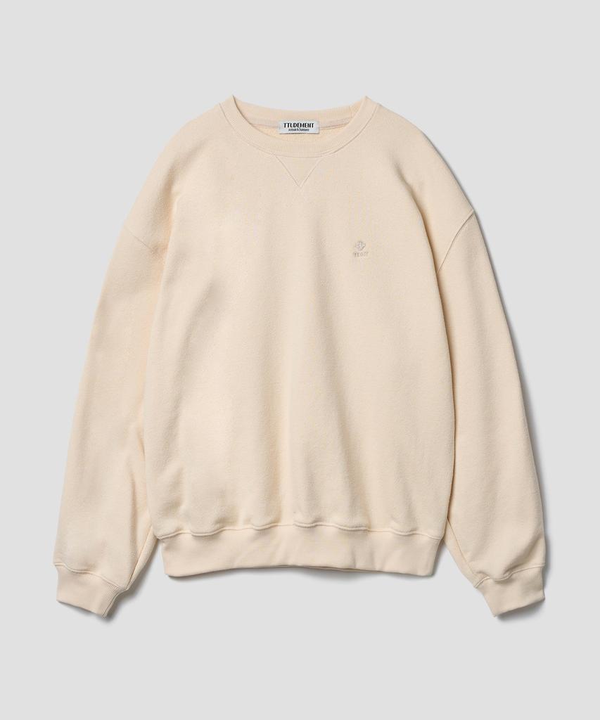 TTUDEMENT Clover Boucle Sweatshirt Ivory