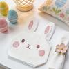 100pcs Easter Bunny Shaped Napkins Disposable Paper Dinner Napkins and Bathroom Hand Towels Suitable for Easter Party Supplies