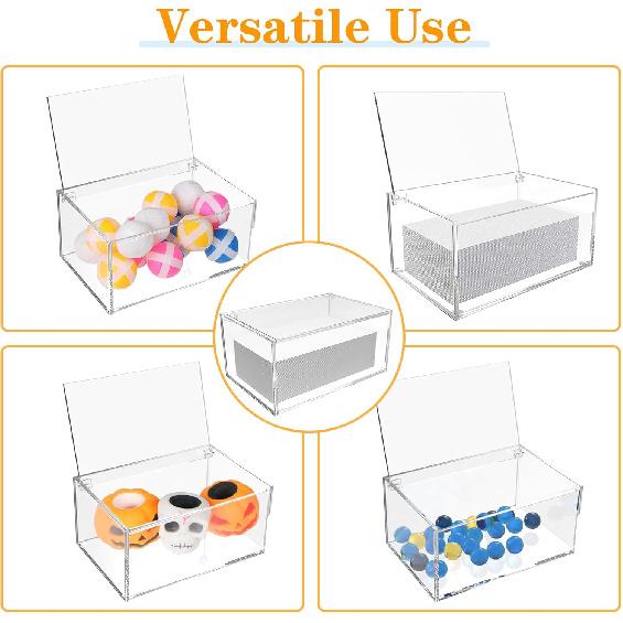 Dryer Sheet Holder Sheets Container Transparent 5 mm Thickness Acrylic Box with Lid Clear Dryer Sheet Dispenser for Laundry Organization and Storage