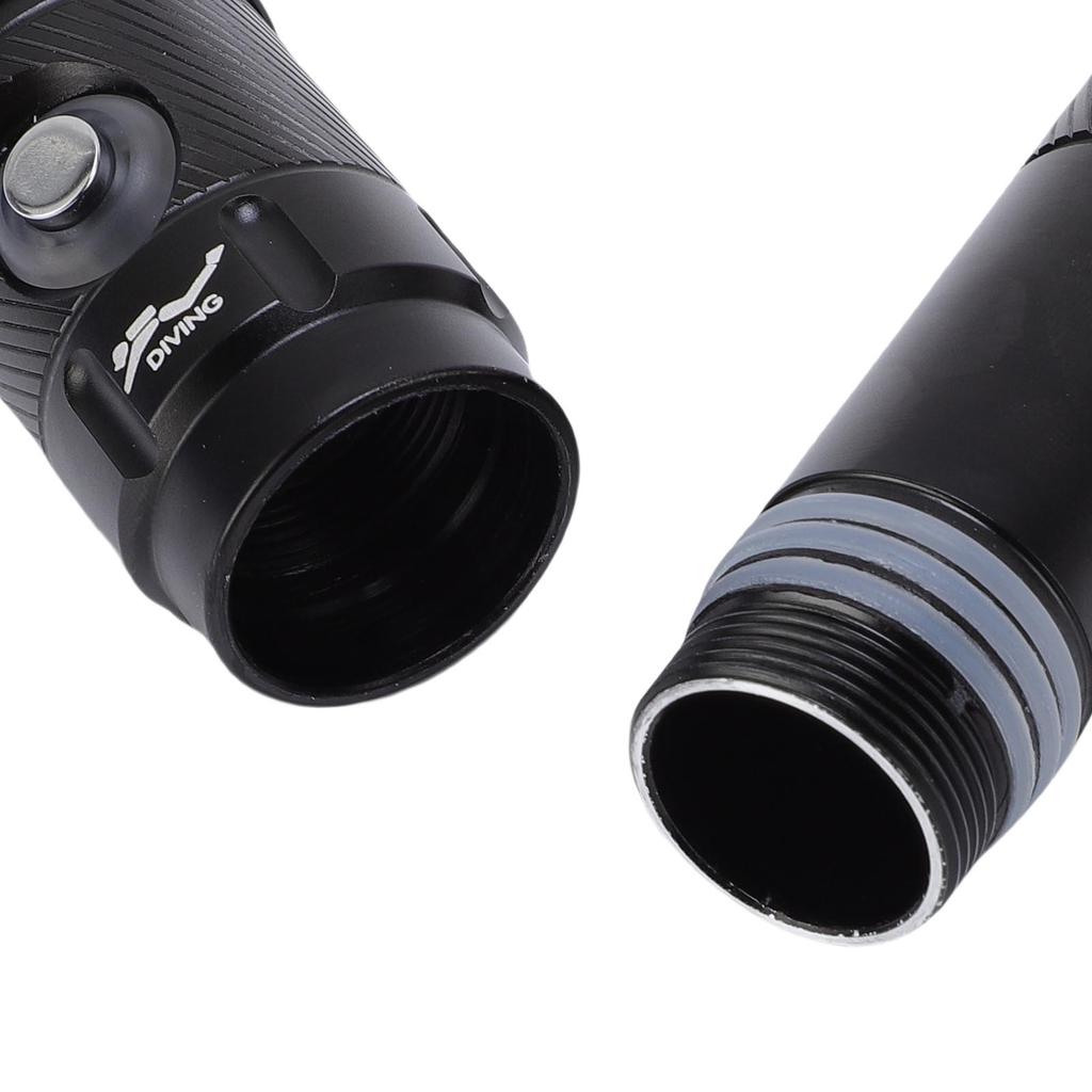 1200LM Dive Light Dive Torch 5 Mode Underwater Light IPX8 Water Proof Flashlight with Power Indicator for Camping Swimming Hiking