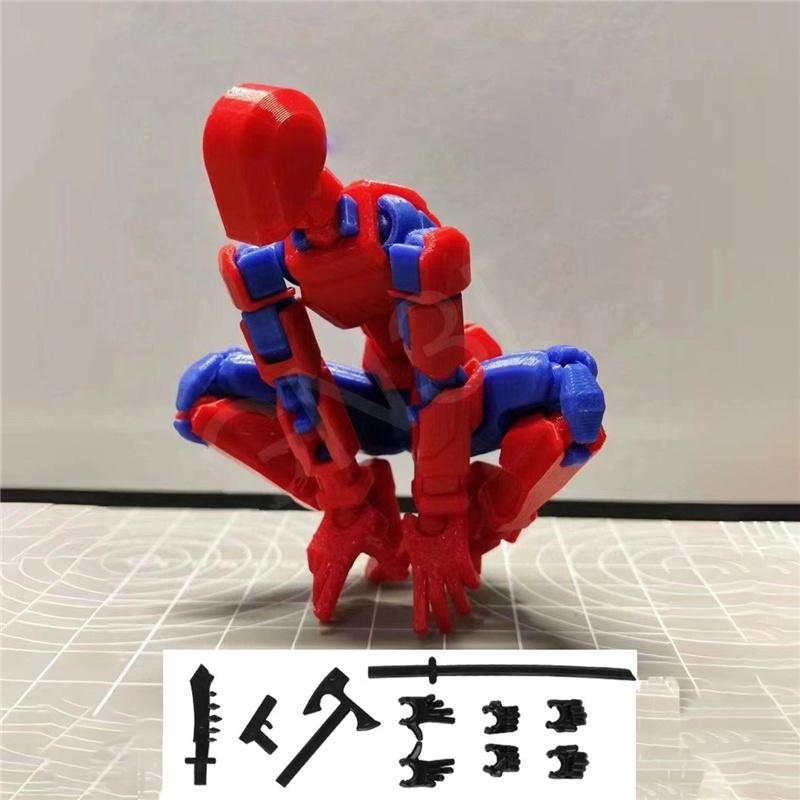 13 bewegliche Actionfiguren mit Gelenken, Gestaltwandler-Roboter, 3D-gedruckte Schaufensterpuppe, Charakter zum Zusammenbauen, Spielzeug für Eltern und Kinder, Spiel, Geschenke für Kinder, Druckentlastungsspielzeug