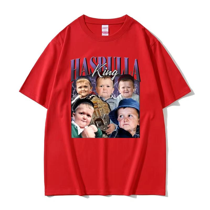 Hasbulla King Fighting Meme Essential Tshirt Fan Gift Mini Khabib Blogger Tshirts Summer Unisex Women Fashion Oversized T Shirt