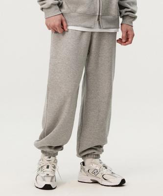 TOPBOY [Non-Fleece Or Fleece-Lined] Essential Elastic Waist Sweat Jogger Pants Melange