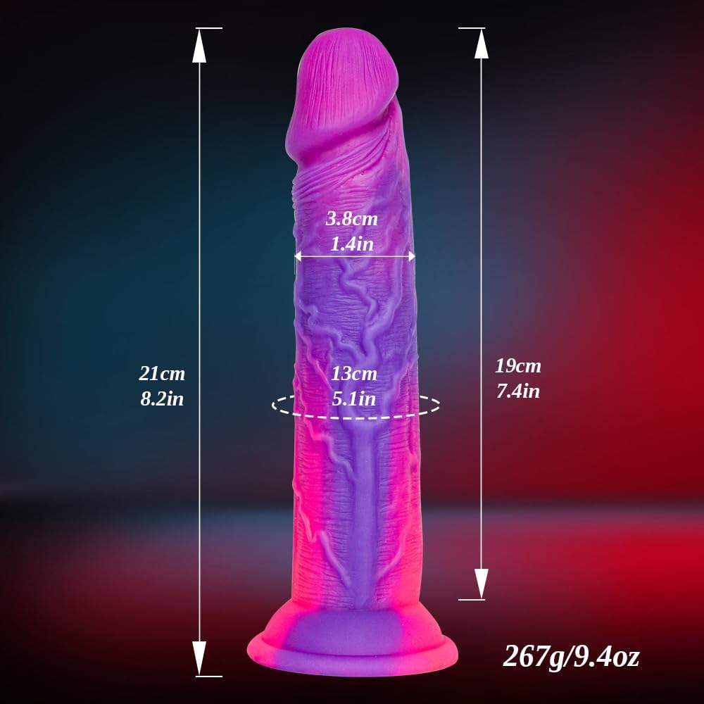 Liquid Silicone Realistic Anal Dildo Soft for Beginners, G Spot Dildo, Lifelike Penis Pink Colorful Funny Dildo Adult Sex Toys for Couples Lesbians