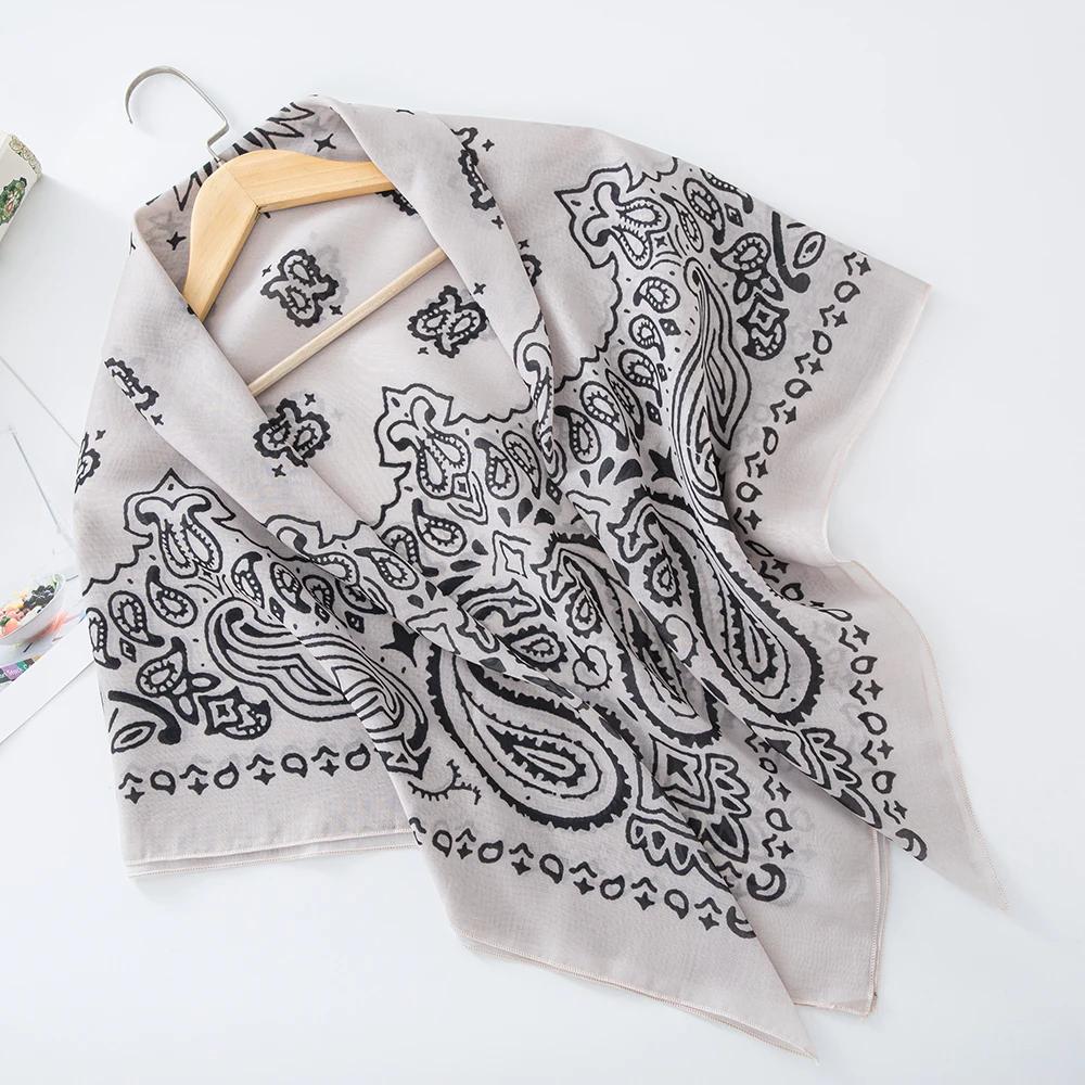 73Colors Malaysia Tudung Bawal Flower Print Hijab New Design Headscarf Premium Cotton Voile Soft Fashion Muslim Square Scarf