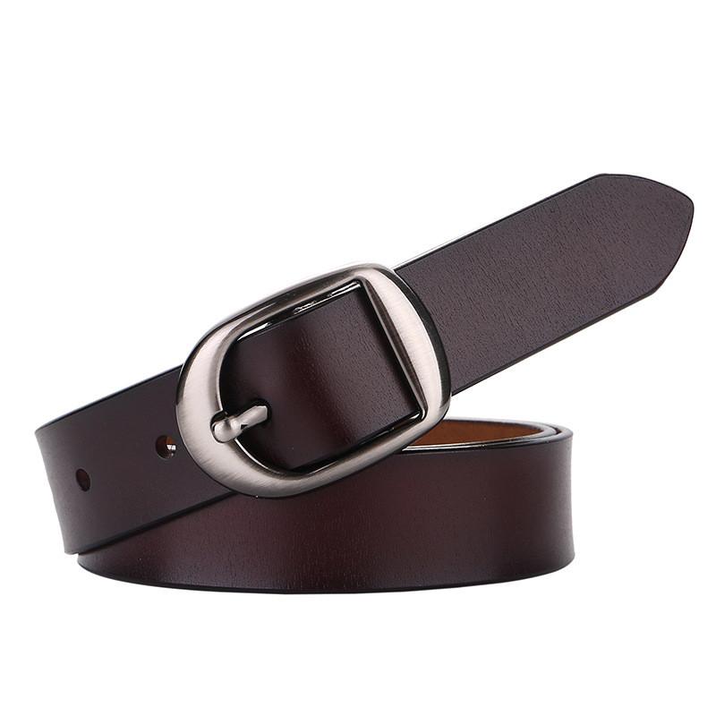 Womens Leather Belt With Simple Design And Bright Leather Finish For Casual Wear