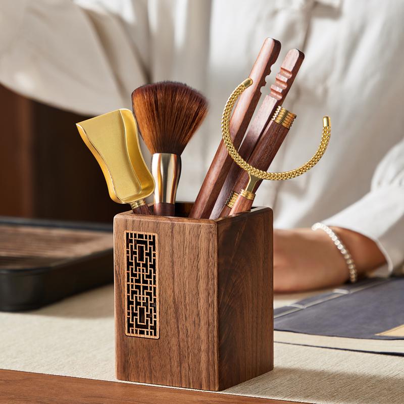 Solid Wood Kung Fu Tea Set: Tea Ceremony Accessories & Storage