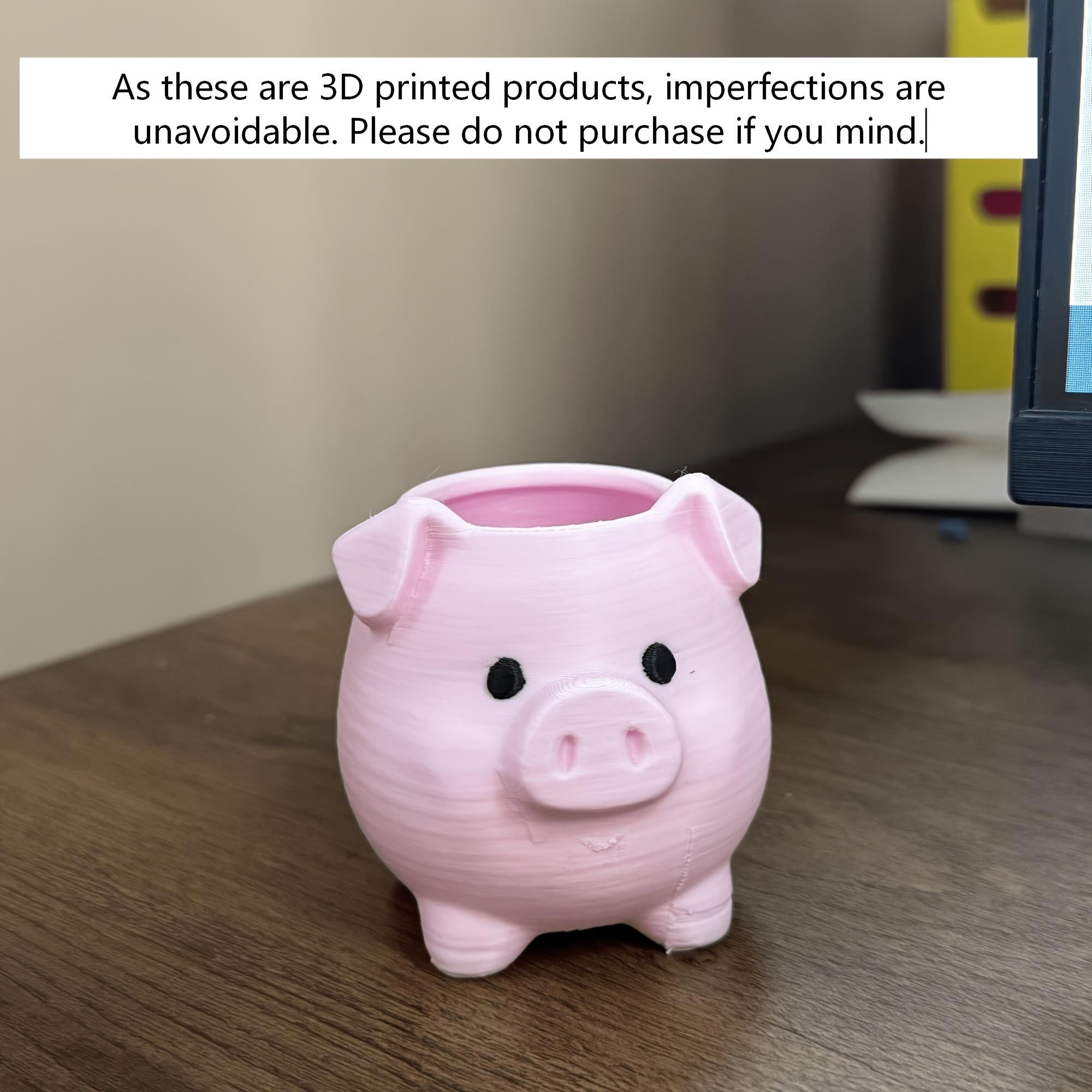 

Unique 3D Pig Pen Holder, Cute Desktop Organizer for Stationery, Makeup Brushes & Desk Storage, Perfect Gift for Students