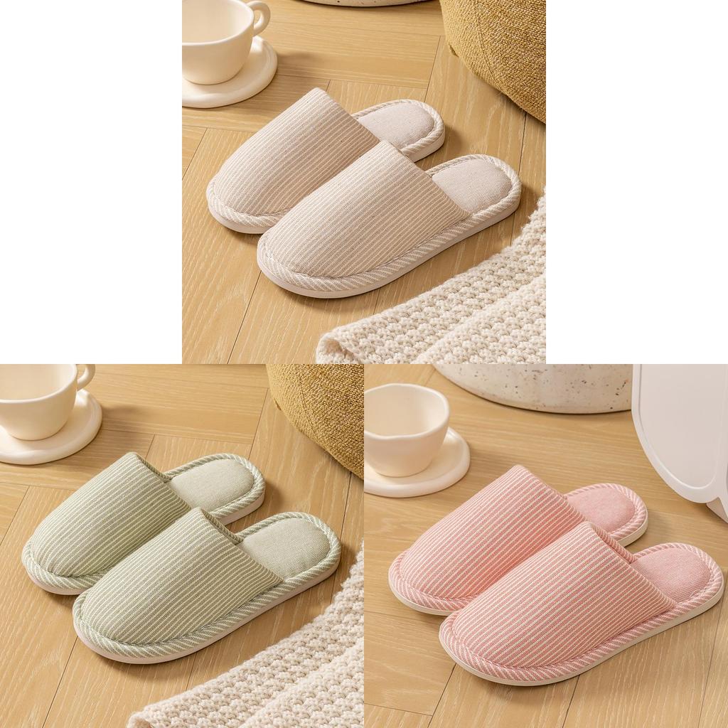 Style Cotton Slippers For Home Indoor Non Slip Soft Bottom Warm Footwear For Adults