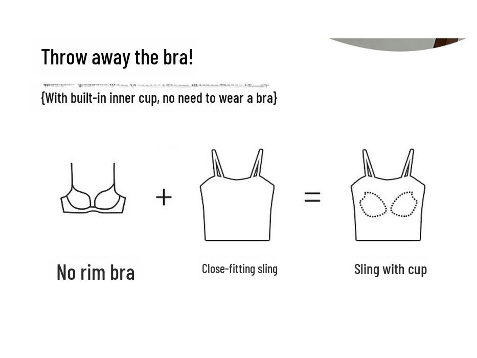 Letni jednoczęściowy biustonosz z tyłem w kształcie litery U: Cienki, Wygodny, Oddychający, z Wkładkami na Biust, Bezprzewodowy dla Kobiet