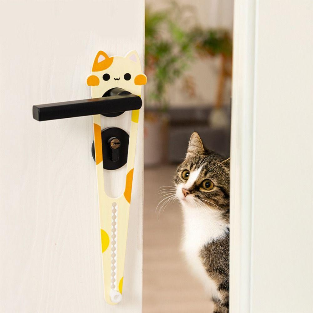 2Pcs Cat Shaped Cat Door Lock Durable Pet Door Holder Let Cat In Dog Door Opener  Pet Supplies