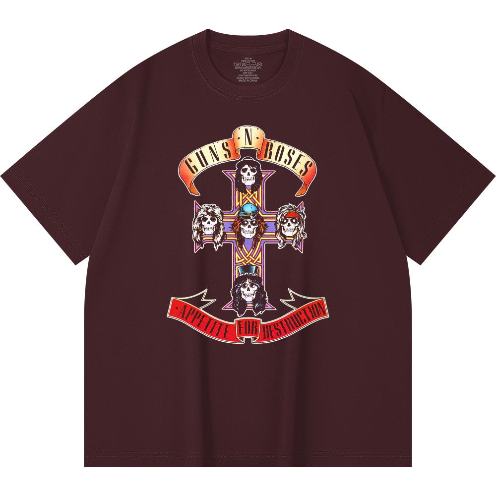 T-shirt Heavy Metal 100% Cotone 230 Gsm Stampa Band Rock Musica Popolare Unisex T-shirt Pesante in Cotone