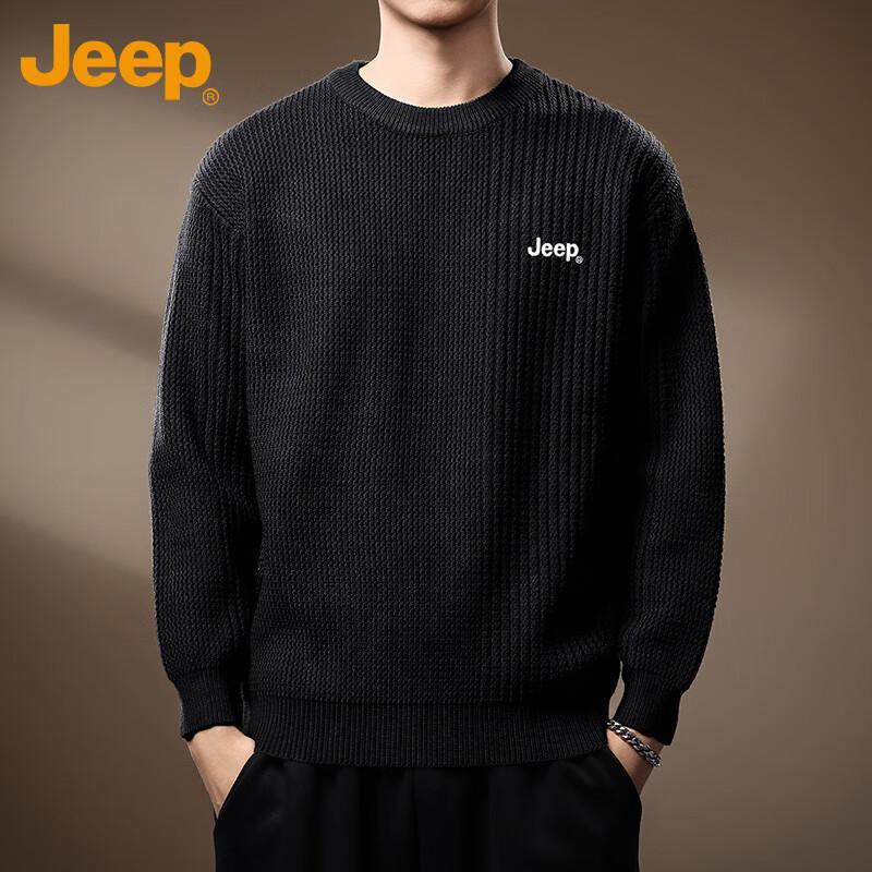 

JEEP Men s Winter Warm Heavyweight Round Neck Knit Sweater 2XL
