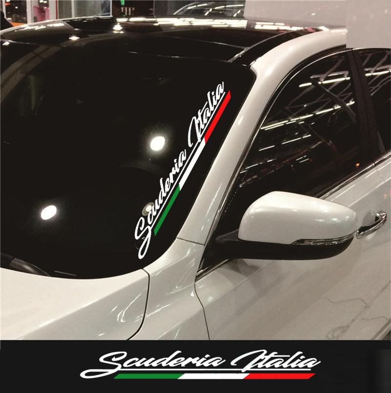 1pc Car Windscreen Window Sticker Scuderia Italia Graphics Vinyl Decal For Alfa Romeo Stelvio Giulia 159 Giulietta 147 Mito zk7