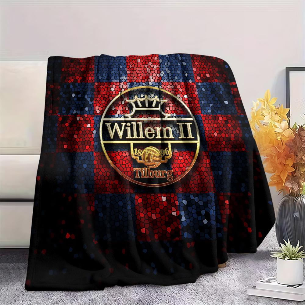 Football Club William II  Print Flannel Blanket, High quality Comfortable for All Seasons, Home Decor, Warmth and Comfort