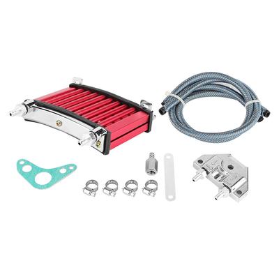 Kit de Refroidissement Refroidisseur d'Huile Moteur de Moto en Alliage d'Aluminium Adapté pour 125cc 140cc 150cc