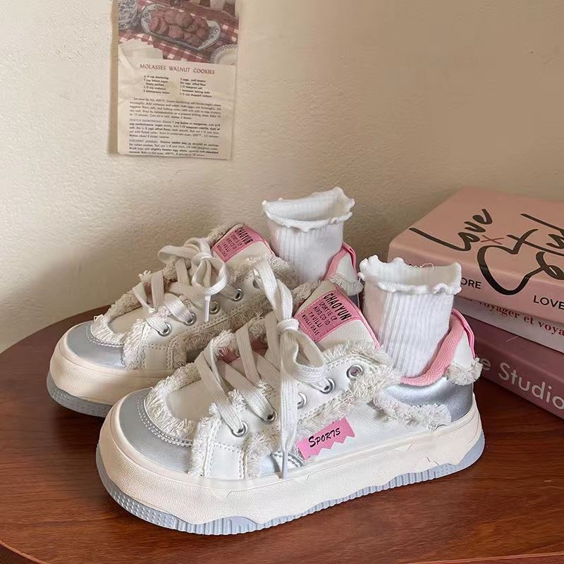 

ins tide year new shoes platform height increase leisure sports student board shoes 35