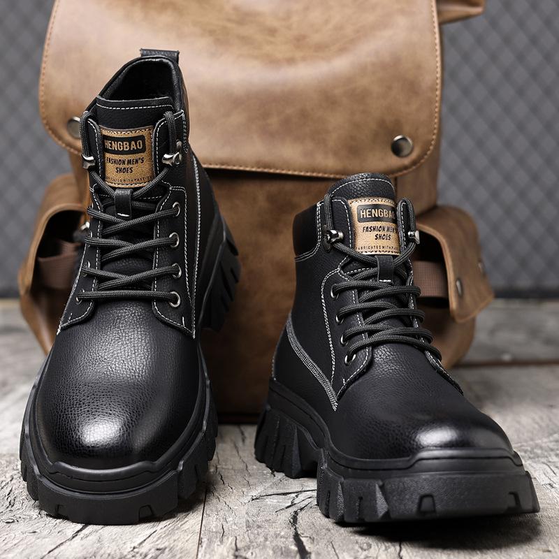 Martin boots autumn and winter thick-soled casual rhubarb boots velvet warm British style Korean version tooling boots