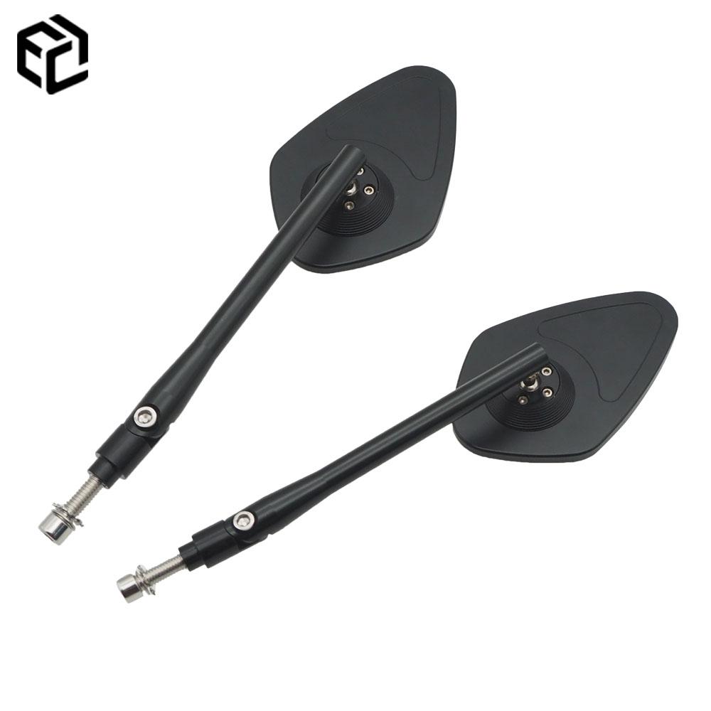 

For BMW R18 Motorcycle Accessories Side Universal Foldable Mirror Modified Blue Glass CNC Aluminum Handlebar End Bar Mirror Black short
