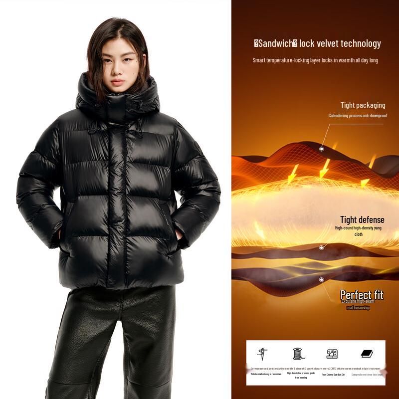 Aileiyi 2025 Star Ring Series Unisex Hooded Down Puffer Jacket