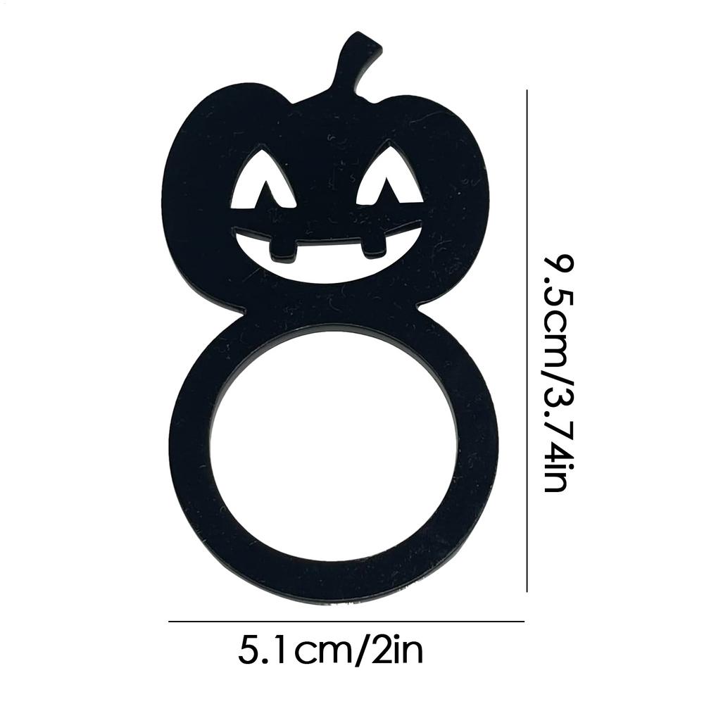 Witch Napkin Holder Farmhouse Napkin Rings Spooky Acrylic Tableware Buckle Decoration For Party Kitchen Home Restaurant Table