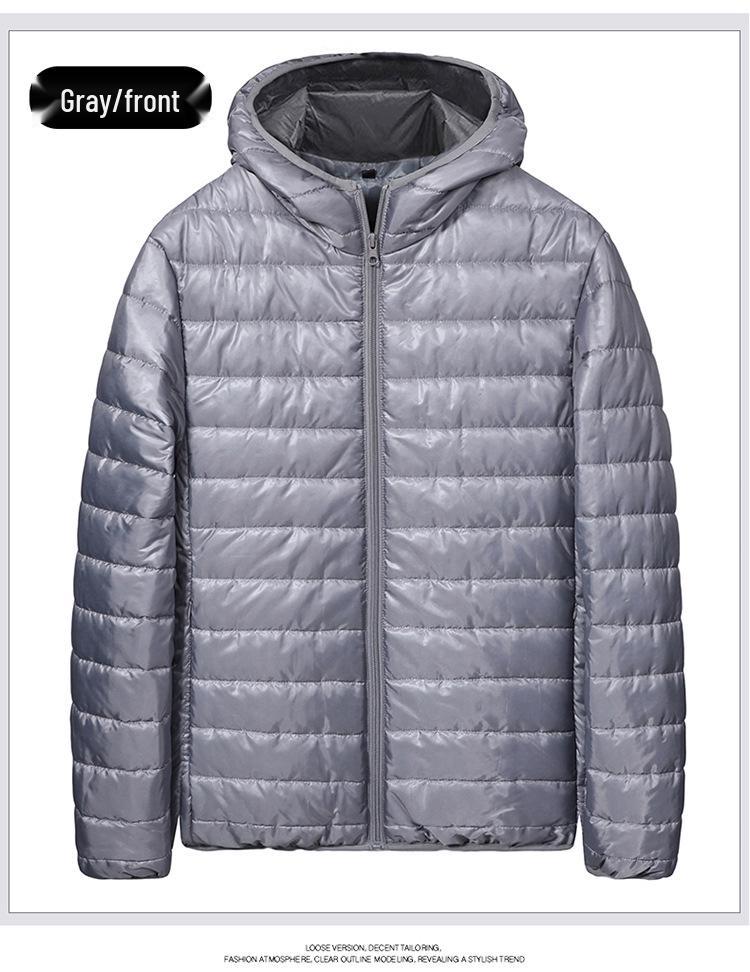 Men's Lightweight Hooded Down Jacket - 2025 Autumn/Winter Fashionable Warm Short Coat