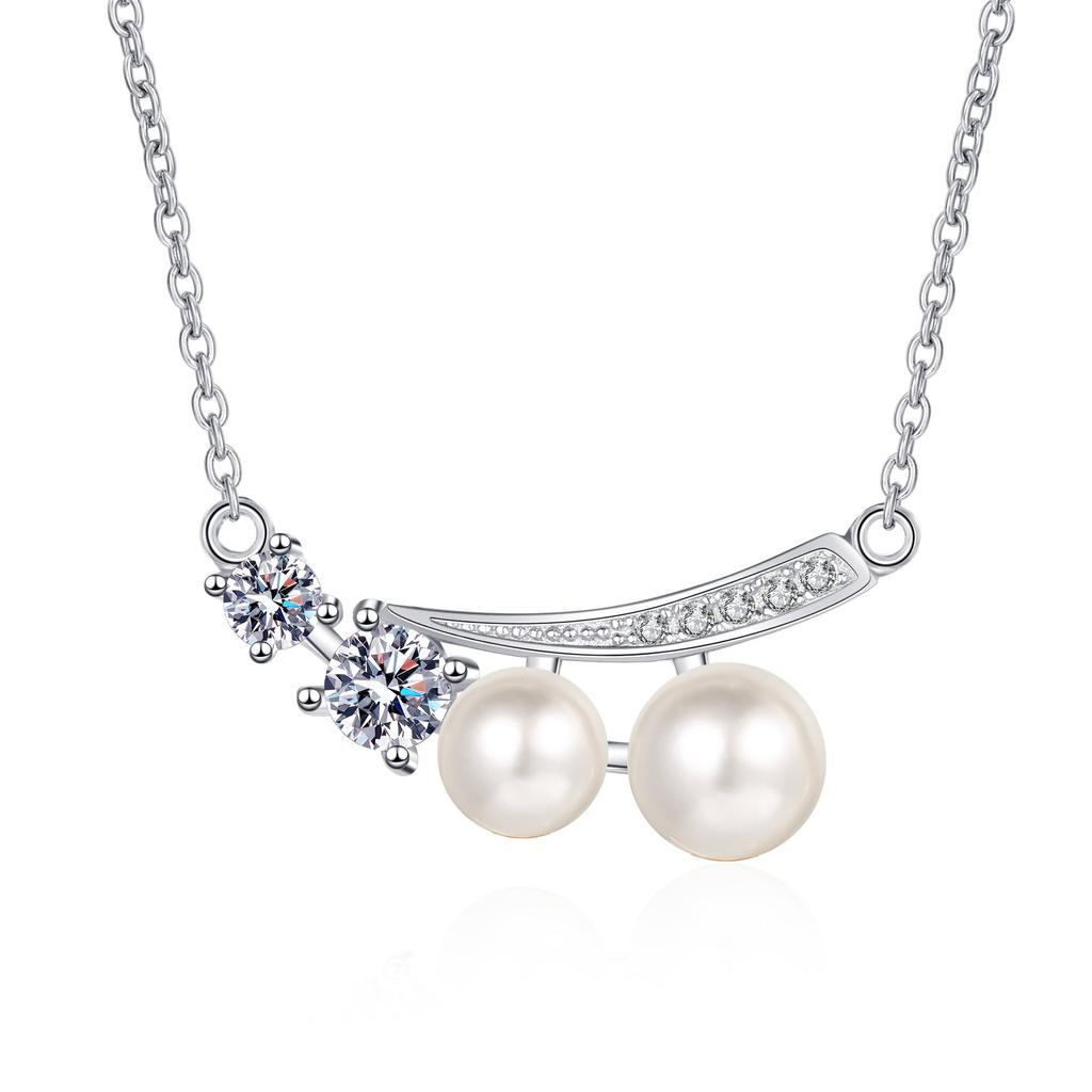 925 Sterling Silver Necklace Female Mozang Shi Neck Chain Freshwater Pearl Claviolin Chain