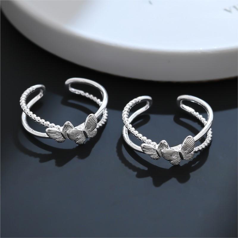 VENTFILLE 925 Sterling Silver Butterfly Ring For Women Minimalist Pattern Elegant Temperament Fashion Jewelry Gift Dropshipping