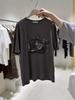 Plus Size Korean Dongdaemun Printed Cotton T-Shirt - Casual, Trendy, Loose Fit, Short Sleeve for Women