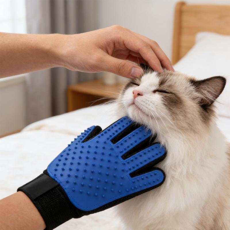 Cat Grooming Glove Rubber Pet Bath Brush Pet Grooming Gloves Protection Silicone Cat Comb Glove Massage Grooming Dogs Supplies