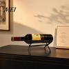 Detachable Wine Rack Metal Rack, Disassembled Single Bottle Holder for Stable with Screws Tabletop, DIY Assembly Display Stand, Housewarming Gift
