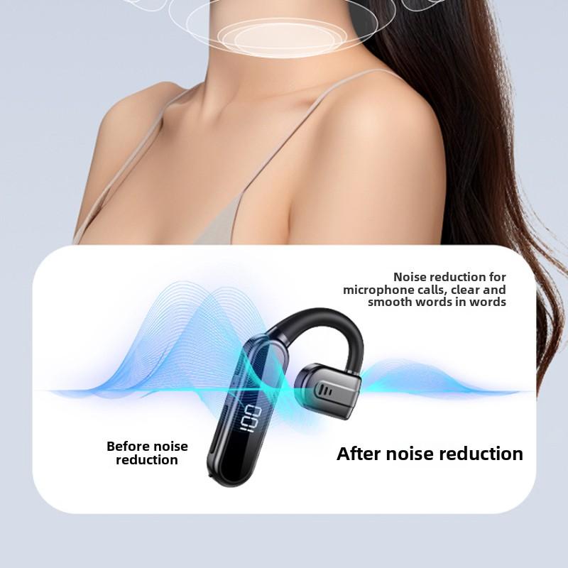 New Air Conduction Bluetooth Earphone Single Ear Rotation with Charging Compartment Without Ear Hanging Ear External Sound Large Power