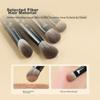 Huayang Portable Makeup Brush Set with 6 Classic Detachable Replacement Heads, Soft Bristle, Eyeshadow Brush
