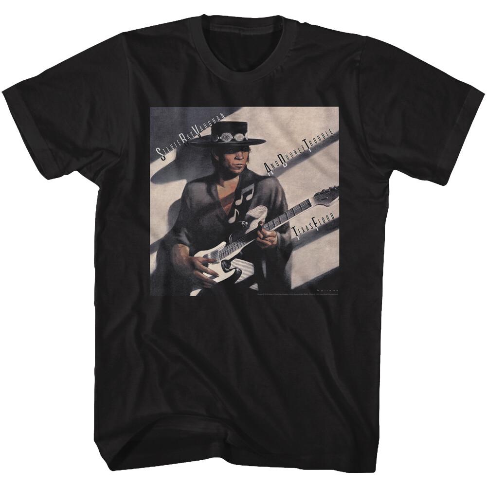 Stevie Ray Vaughan And Double Trouble Texas Flood Men T Shirt Rock Music Merch XL