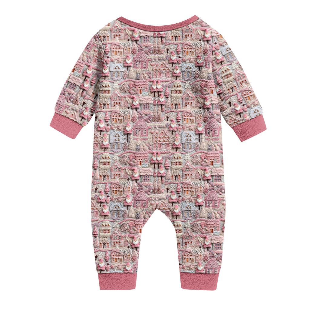Matching Family Christmas Print Flannel Homewear Set Long-Sleeve Top And Pants