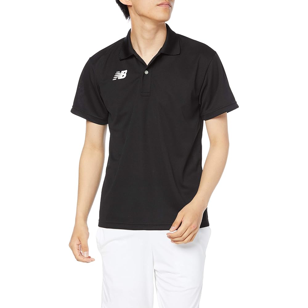 New Balance Polo Shirt, Game Polo Shirt, Black (BK), Japan Size XL (equivalent to Japanese size XL)