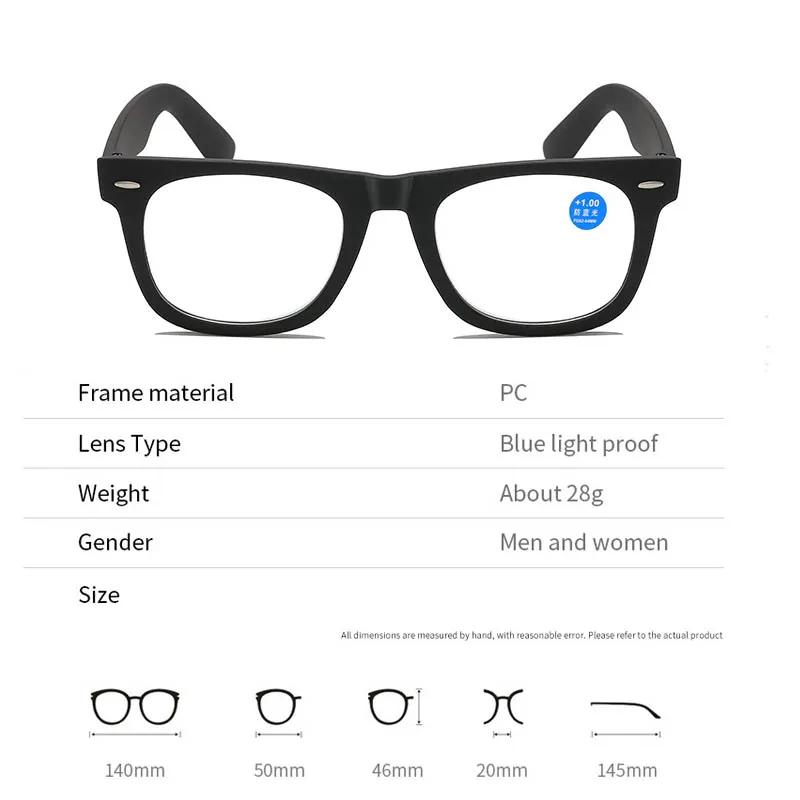 High Quality Reading Glasses Men Classic and Retro Presbyopic Eyeglasses Women Blue Light Blocking Eyewear Diopter +1.0 To +4.0