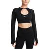 Nike Women's Dri-Fit Long Sleeve Crop Top Training Shirt Black FB4103-010