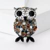 Personalized Retro Owl Brooch Fashion Elegant Rhinestone Bird Pin Clothing Accessories